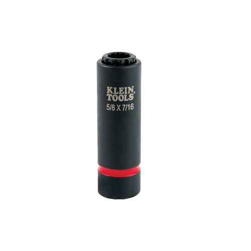 Klein 66012 2-in-1 Impact Socket, 12-Point, 5/8 and 7/16-Inch
