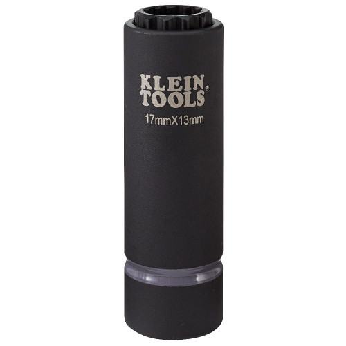 Klein 66051E 2-in-1 Metric Impact Socket, 12-Point, 17 x 13 mm