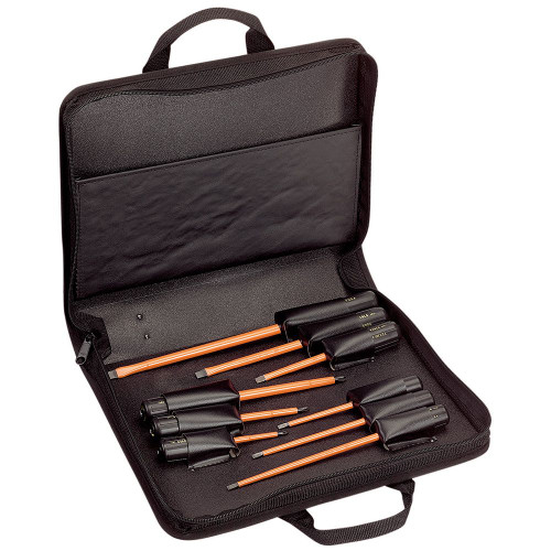 Klein Tools 33528 Screwdriver Set, 1000V Insulated Slotted and Phillips, 9-Piece