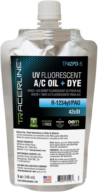 Tracerline 5oz 42 cSt/PAG R-1234yf/PAG Oil + UV Dye (TP42PD-5)