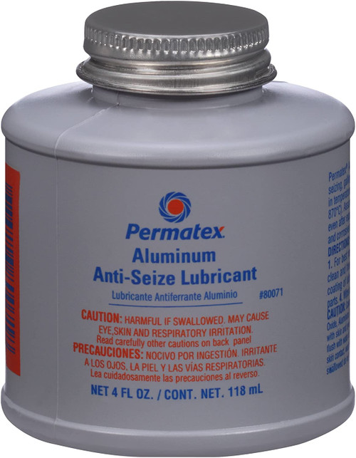 Permatex 80071 Anti-Seize Lubricant with Brush Top Bottle, 4 Oz.