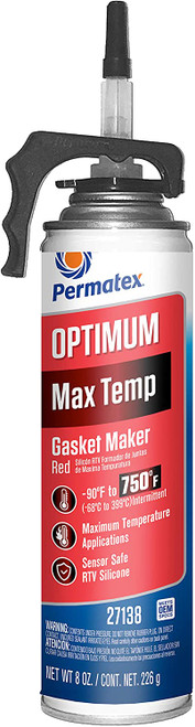 Permatex 27138 Optimum Red High Temperature Gasket Maker 9.5 oz.