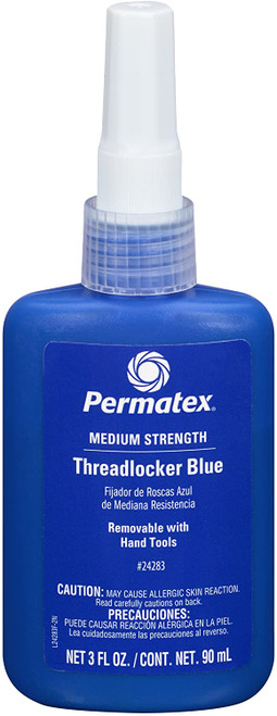 Permatex Medium Strength Threadlocker Blue 90 ml Nut and Bolt Applications (24283)