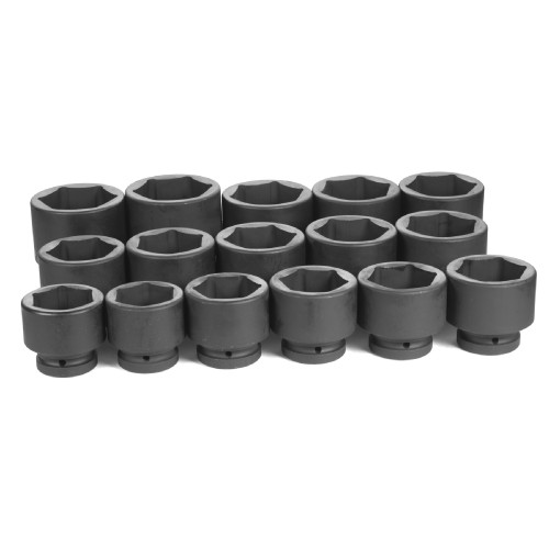 Grey Pneumatic 9016 1" Drive Standard Length Impact Set, 16 Pieces - 6 Point
