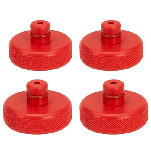 American Forge & Foundry 380 Rubber Jack Schabracken-Set für Tesla-Autos; 4er-Set