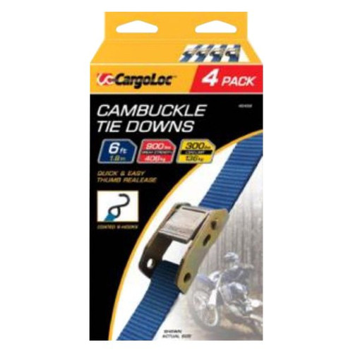 CargoLoc 42459 4 Stk. 6' x 900 lbs Ratchet Tie Downs S-kroge