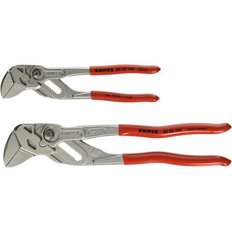 Knipex 2 Pc Pliers Wrench Set with Keeper Pouch, 7", 10" (9K0080109US)
