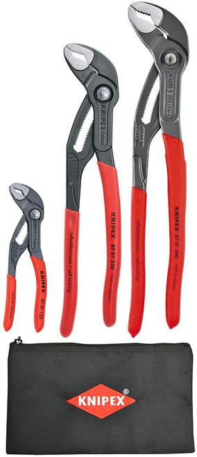 Knipex Pliers Wrench Set with Keeper Pouch 2pc 9K 00 80 109 US