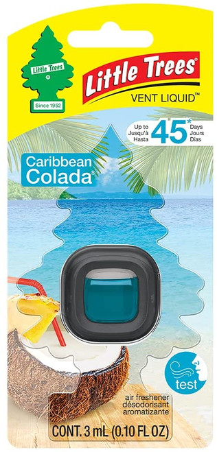 Little Trees CTK-52625-24 Air Car Freshener Vent Liquid Caribbean Colada, 4-Pack