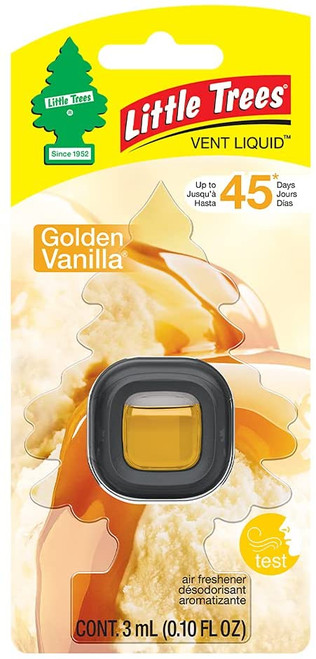 Little Trees CTK-52632-24 Air Car Freshener Vent Liquid Golden Vanilla, 4-Pack