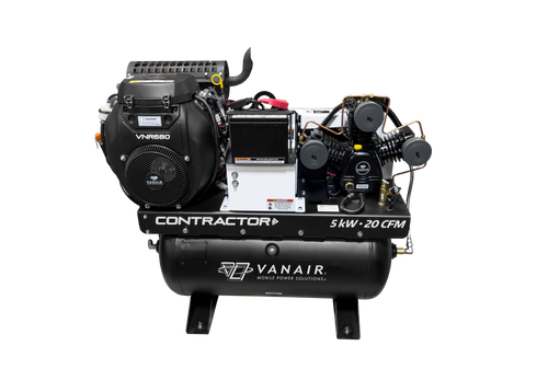 Vanair Contractor 20 CFM 5KW 30 Gallon Air Tank Electric Start (050687)