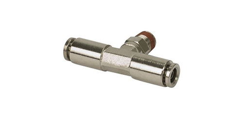 VIAIR 3/8" NPT to 1/4" Swivel T-Fitting 4-Pack with Nickel-Plated Brass (11424)