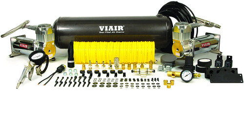 VIAIR Dual Chrome 444C Onboard Air System 200 PSI, 40 Amp, 12V (20019)