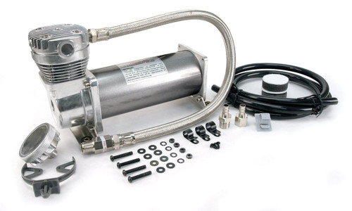 Kit de compressor cromado Viair 48043 480c 200 psi, porta de 3/8" (12v, 100% de serviço)