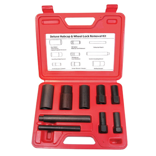 K Tool 71910 Lugnut Removing Set - Removes Locking Lug Nuts and Hubcaps - For use with Impact Wrench