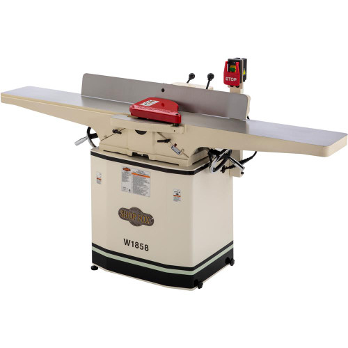 Shop Fox 8" Jointer with Helical Cutterhead Built-In Mobile Base (W1858)