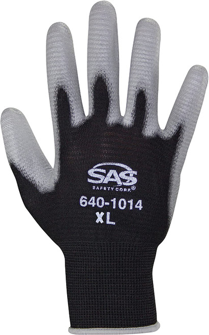 SAS Safety 640-1014 Coated Gloves, X-Large, Nylon Safety Gloves