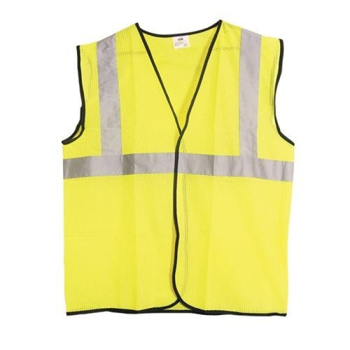SAS Safety 690-1211 2 Hi Viz Fluorescent Yellow MESH Safety Vest, 2X- Large