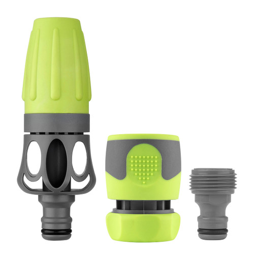 Flexzilla HFZGAK02 Garden Hose Kit, 3-Piece Water Nozzle, ZillaGreen