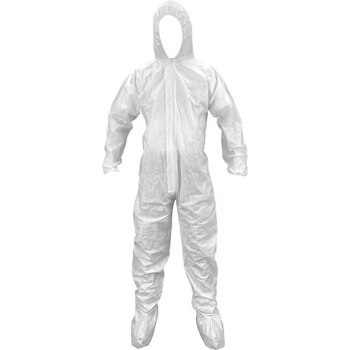 SAS Safety 6975 Breathable SMS Hooded & Booted Coveralls Suit - XX-Large,  White