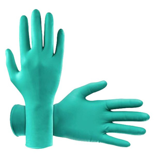 SAS Safety 66591 Chemdefender puderfreie grüne Chloropren-Einmalhandschuhe, s