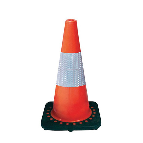 SAS Safety 7501-18 18" Orange Fluorescent Traffic Cone with Reflective Bar