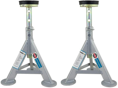 Esco Equipment 10499-PAIR Jack Stand (Pair), 3 Ton Weight Capacity w/Flat Rubber