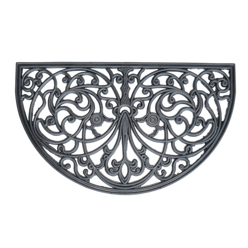 AmeriHome RMATARC Decorative Scrollwork Rubber Mat 18 x 30 in. - Arc Shape