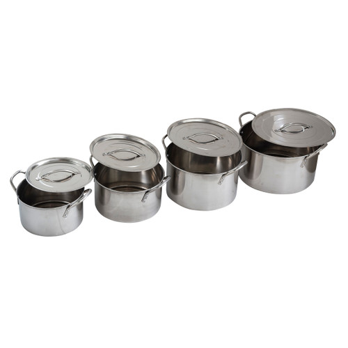 AmeriHome SSTP4 8 Piece Stainless Steel Stock Pot Set