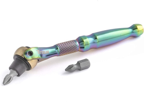 Titan Tools アルミニウムスイベルヘッドマイクロラチェット 1/4