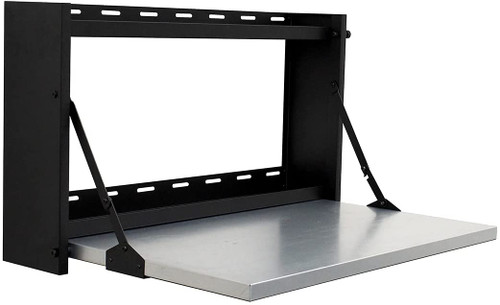 Montezuma MFS3219B Fold-Down Wall-Mounted Workbench with Shelves