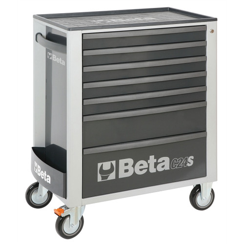 Beta Tools 024002672 c24it /7-g-móvel armário de rolos 7 gavetas, cinza