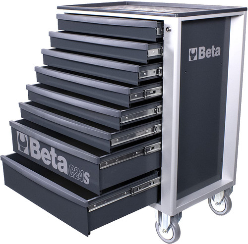 Beta Tools 024002682 Mobile Roller Cabinet, 8 Drawer, Gray