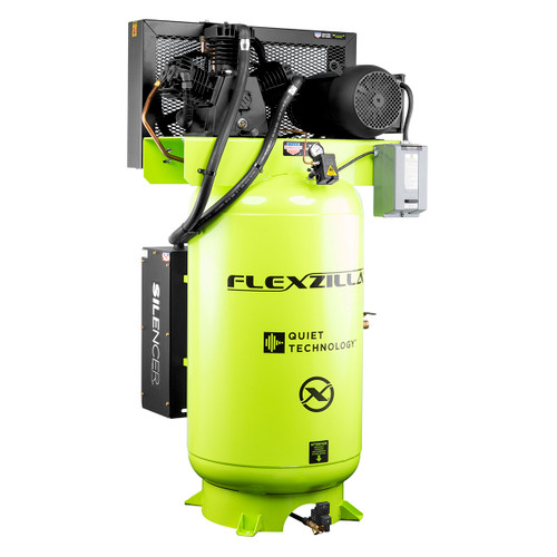 Compressor de ar Flexzilla fs07v080y1 com silenciador, estacionário