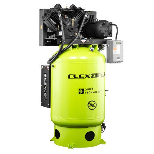 Kompresor udara Flexzilla fs10v120v1 dengan peredam, stasioner