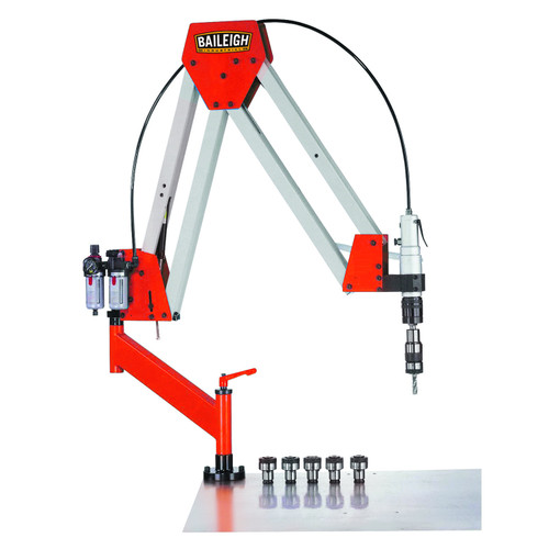 Baileigh 1000327 Double Arm Articulated Air Powered Tapping Machine, 1/8" to 1"