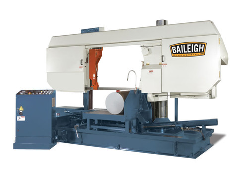 Baileigh 1001709 serra de fita tipo coluna semiautomática para serviço pesado 31,5" redonda