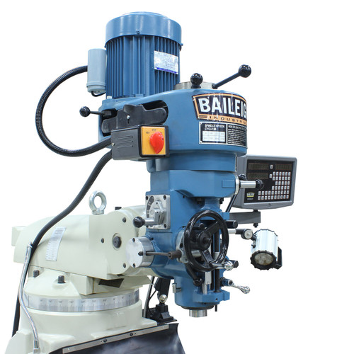 Baileigh 1020695 220V 1Phase 3HP Vertical Mill, 9"x42" Table, 8 Speed