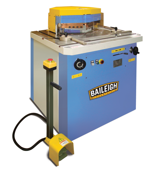 Baileigh 1007269 Encocheuse hydraulique pour tôle à angle variable, 220 V, 60 Hz, 3 phases