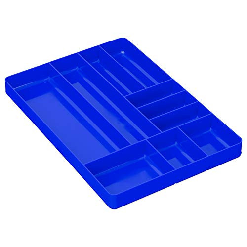 Ernst 5012 Plateau de rangement pour outils à 10 compartiments 11 x 16" - Bleu