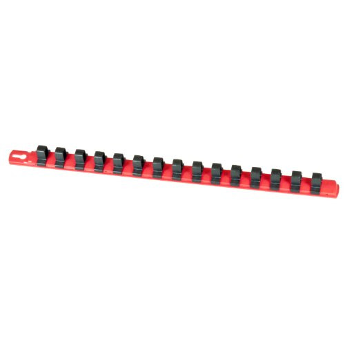 Ernst 8321 18 Socket Organizer with 17 Dura-Pro HD Clips - Red - 1/2"