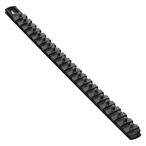Ernst 8420 18 Socket Organizer with 22 Twist Lock Clips - Black - 1/4