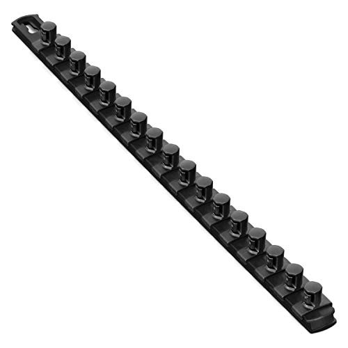 Ernst 8422 18 Steckdosen-Organizer mit 17 Twist-Lock-Clips – Schwarz – 1/2