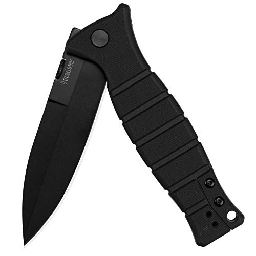 Kershaw 3425 ليه جورج XCOM سكين قابل للطي 3.6 بوصة شفرة أكسيد أسود، أسود Gfn