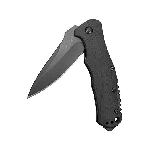 Kershaw 1987 سكين جيب بشفرة من الفولاذ المقاوم للصدأ مقاس 3 بوصات، RJ التكتيكية 3.0، أسود