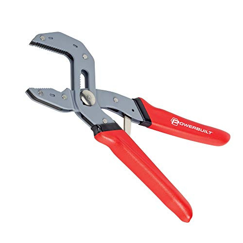 Powerbuilt 941312 Alltrade 10" Self-Adjusting Pliers (Carded), Red