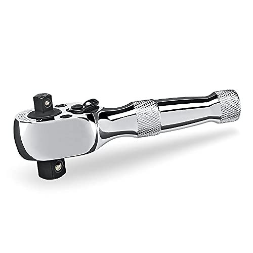 Powerbuilt Dual-Drive Stubby Ratchet Handle 1/4-in × 3/8-in (940931)