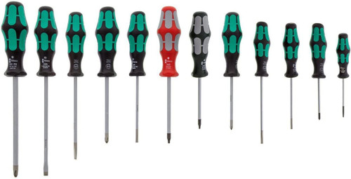 Wera 334/368/12 Kraftform Plus Screwdriver Set 12-Piece (05347901001)