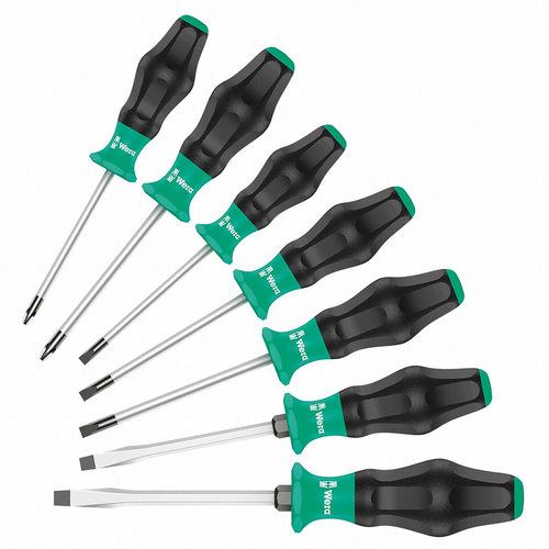 Wera 05345246001 7-teiliges 1334/1335/1350/7 Kraftform Plus Schraubendreher-Set