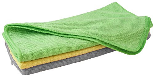 Carrand 40061 Microfiber 16" x 16" Towel, 3 Pack (Colors May Vary)